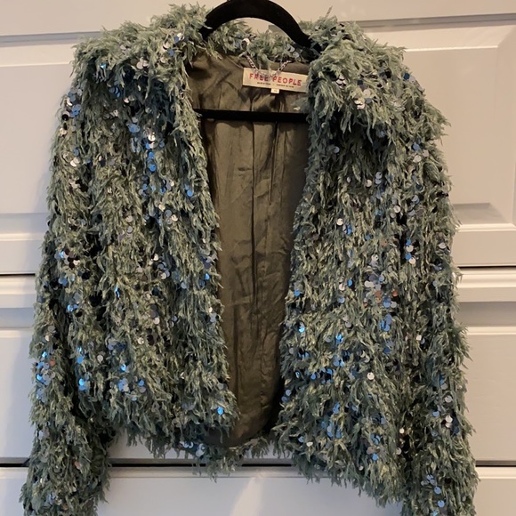 Free People Camilla Sequin Feather Jacket - Picture 3 of 5